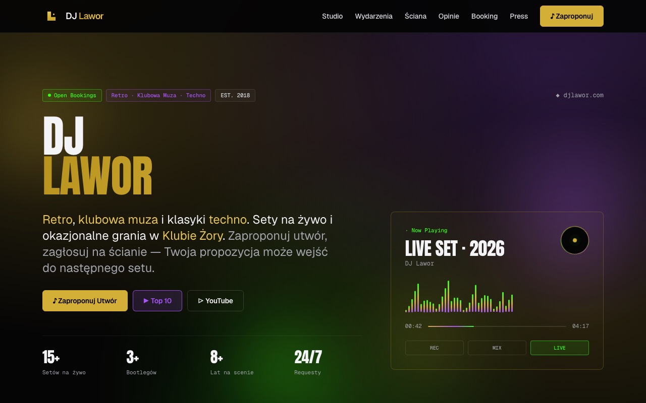 Screenshot of DJ Lawor