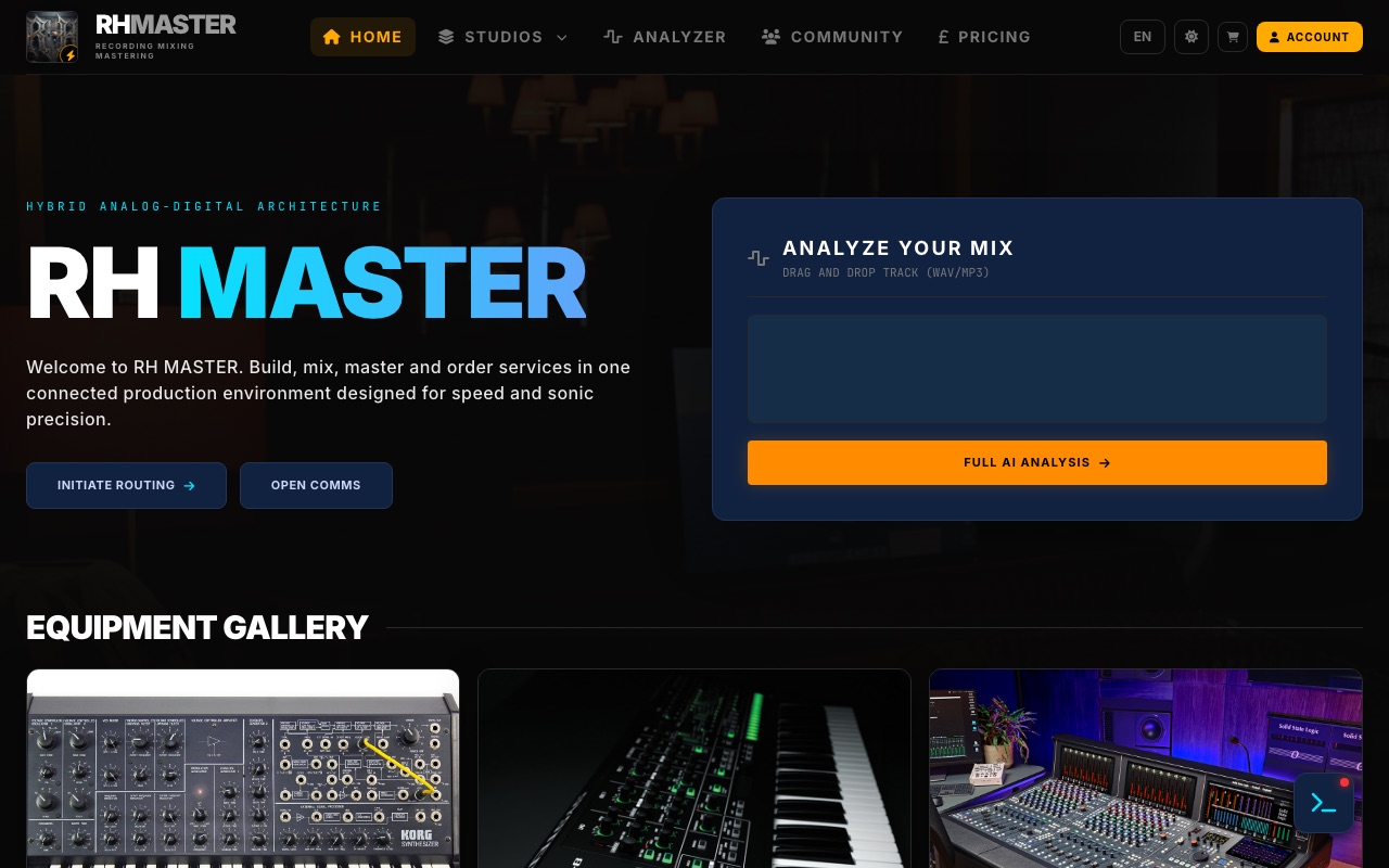 Screenshot of RH Master Studio